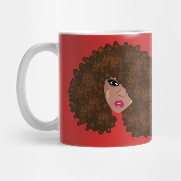 Natural Hair Big Brown Afro by blackartmattersshop